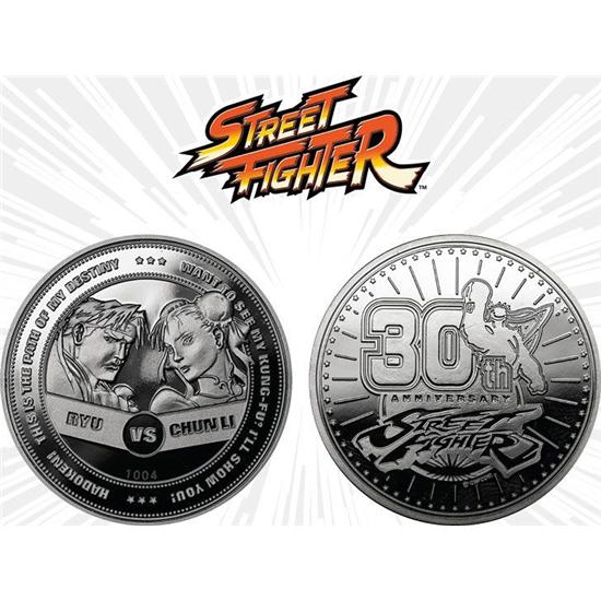 Street Fighter: Street Fighter Collectable Coin 30th Anniversary Ryu vs Chun-Li (silver plated)