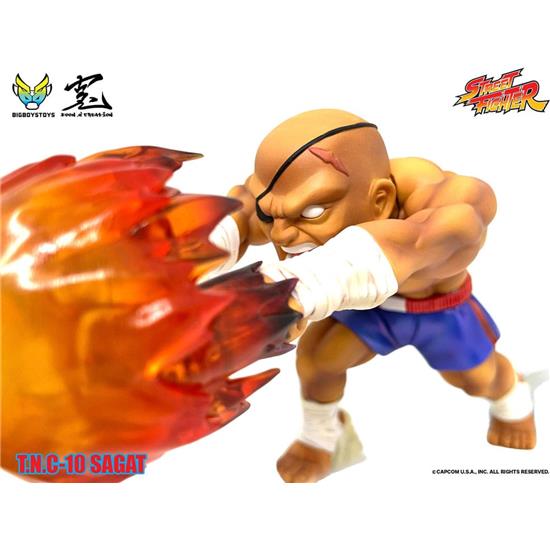 Street Fighter: Sagat Statue with Sound & Light Up 17 cm