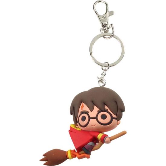 Harry Potter: Harry Potter Rubber Keychain Harry Potter & Broomstick 7 cm