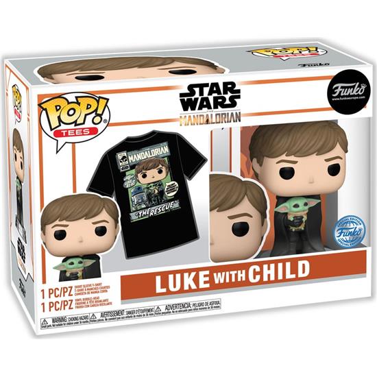 Star Wars: Star Wars The Mandalorian POP! & Tee Box Luke & Child