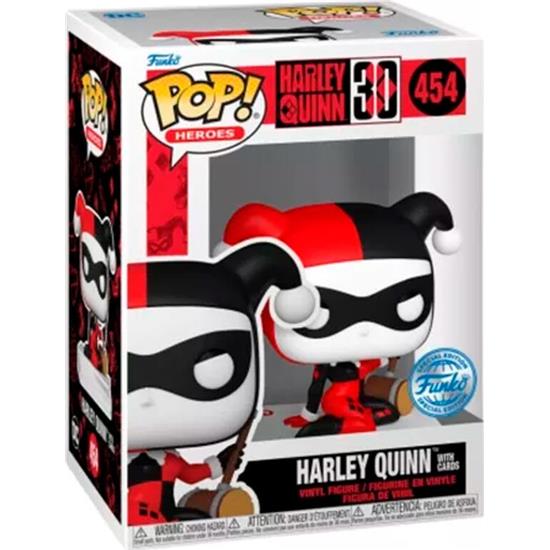 DC Comics: Harley Quinn Sitting on Card Exclusive POP! Heroes Vinyl Figur (#454)