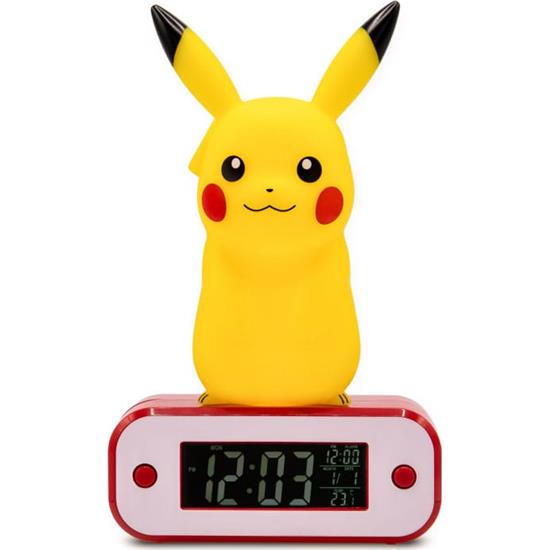Pokémon: Pikachu Vækkeur med Lys 18 cm