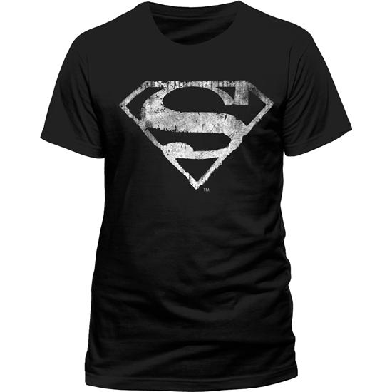 Superman: Superman T-Shirt Logo Mono Distressed