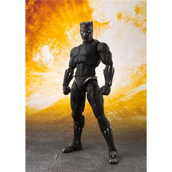 Avengers: Avengers Infinity War S.H. Figuarts Action Figure Black Panther & Tamashii Effect Rock 16 cm