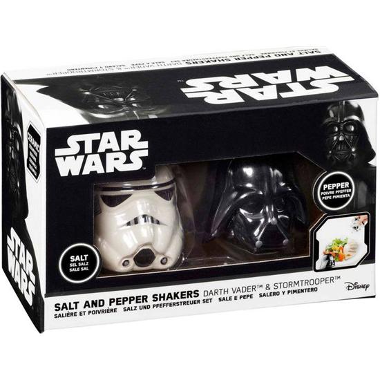 Star Wars: Star Wars Salt and Pepper Shakers Darth Vader & Stormtrooper Helmet