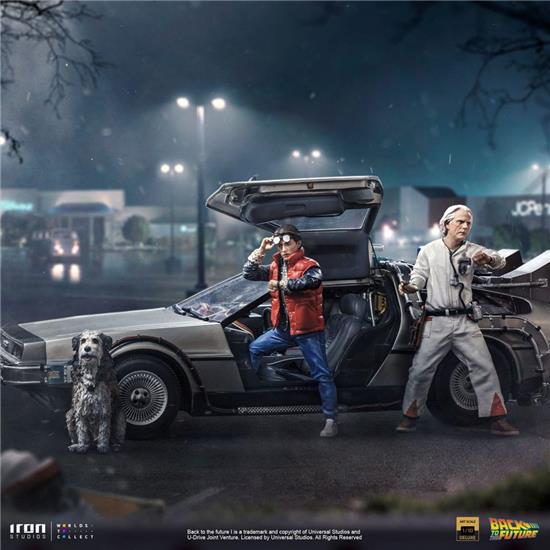Back To The Future: DeLorean Full Set Art Scale Statue 1/10 23 cm