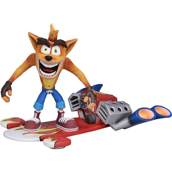Crash Bandicoot: Crash Bandicoot Action Figure Deluxe Hoverboard Crash Bandicoot 14 cm