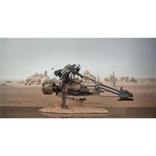 Star Wars: Din Djarin on Speeder Bike Premier Collection 1/7 23 cm