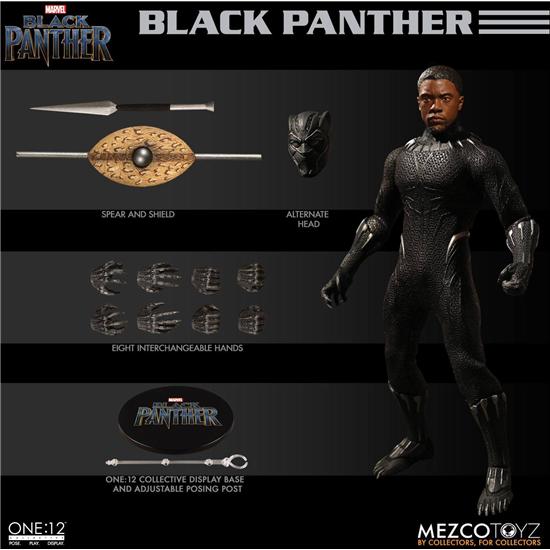 Black Panther: Marvel Universe Action Figure 1/12 Black Panther 17 cm