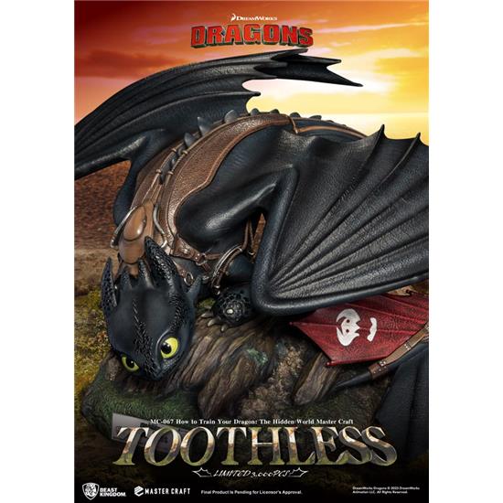 Sådan træner du din drage: Toothless Master Craft Statue 24 cm