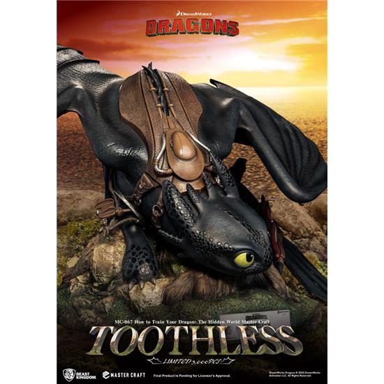 Sådan træner du din drage: Toothless Master Craft Statue 24 cm