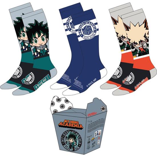 My Hero Academia: Izuku og Bakugo Strømper 3-Pak (35-41)