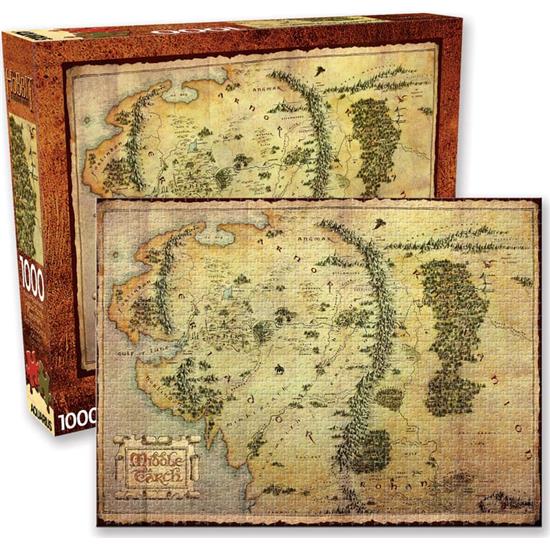 Hobbit: Hobbitten Map Puslespil (1000 brikker)