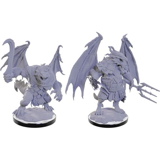 Dungeons & Dragons: Draconian Foot Soldier & Mage Unpainted Miniatures 2-pack