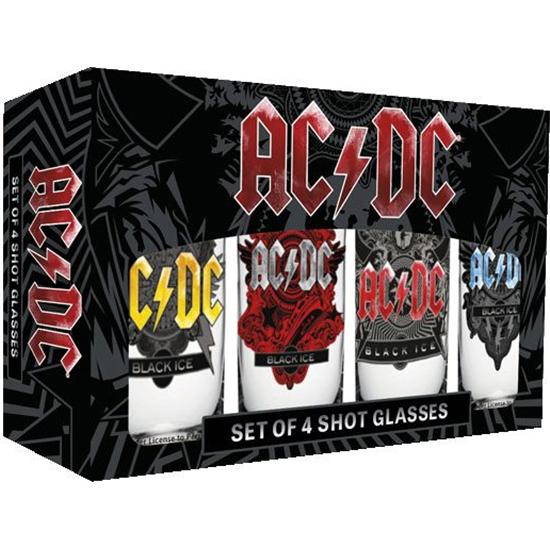 AC/DC: AC/DC Shotglass 4-Pack Black Ice