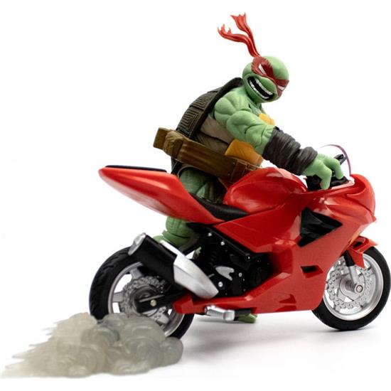 Ninja Turtles: Raphael with Motorcycle (IDW Comics) BST AXN Action Figure 13 cm