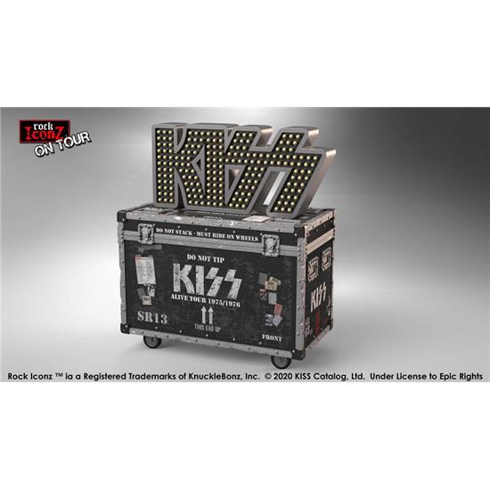 Kiss: Kiss Rock Ikonz On Tour Road Case Statue + Stage Backdrop Set Alive! Tour