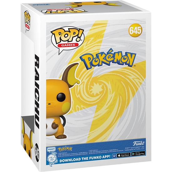 Pokémon: Raichu POP! Games Vinyl Figur (#645)