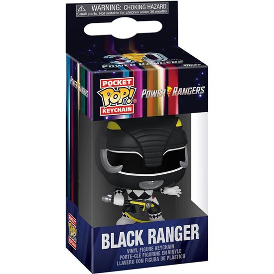 Power Rangers: Black Ranger Pocket POP! Vinyl Nøglering