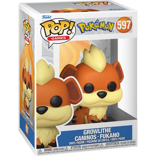 Pokémon: Growlithe Caninos Fukano POP! Games Vinyl Figur (#597)