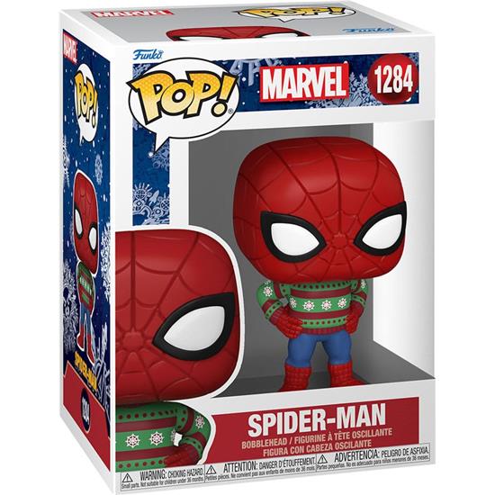 Jul: Spider-Man i julesweater POP! Holiday Vinyl Figur (#1284)