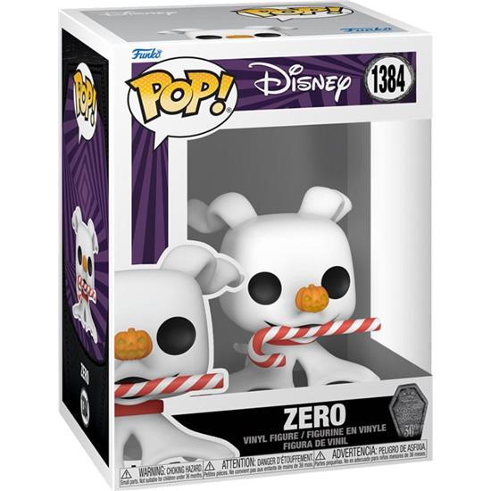 Nightmare Before Christmas: Zero w/Candy Cane POP! Disney Vinyl Figur (#1384)