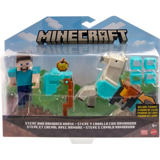 Minecraft: Steve & Armored Horse  Action Figure 2-Pack 8 cm