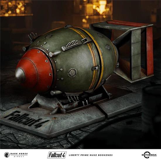 Fallout: Liberty Prime Nuke Bomb Statue / Bogstøtte 17 cm