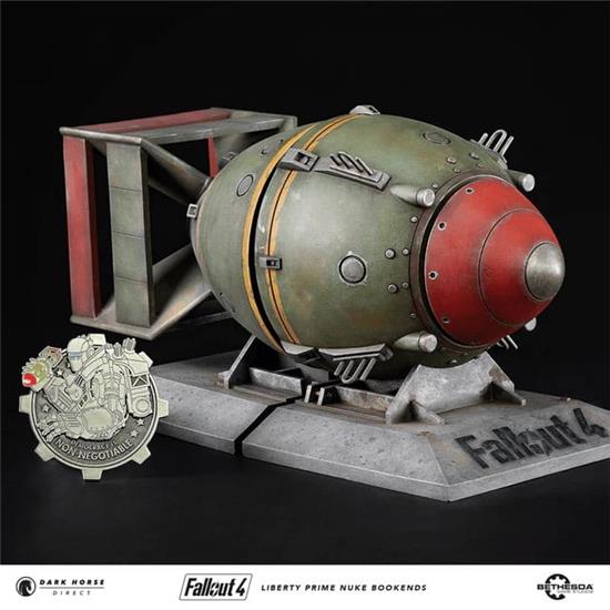 Fallout: Liberty Prime Nuke Bomb Statue / Bogstøtte 17 cm