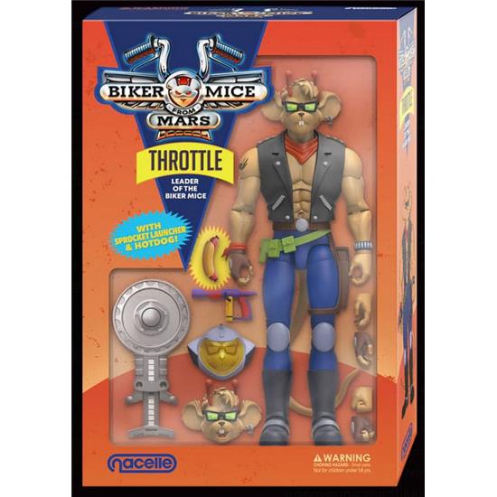 Biker Mice From Mars: Throttle Action Figure 18 cm