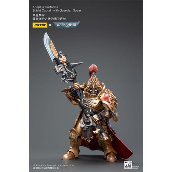 Warhammer: Adeptus Custodes Shield Captain with Guardian Spear Action Figure 1/18 12 cm