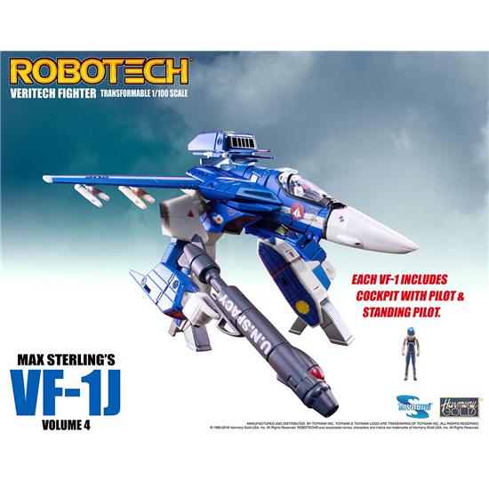 Robotech: Robotech Veritech Micronian Pilot Collection Action Figure 1/100 Max Sterling VF-1J 15 cm