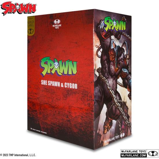 Spawn: She Spawn & Cygor (Gold Label) Action Figures 2-Pak 18 cm