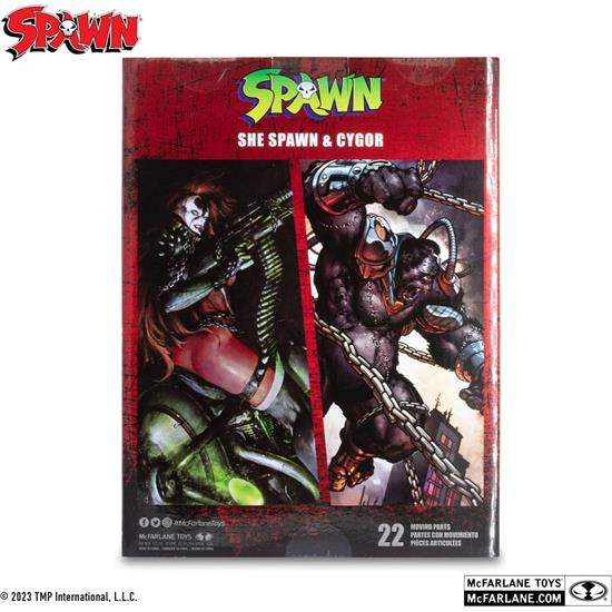 Spawn: She Spawn & Cygor (Gold Label) Action Figures 2-Pak 18 cm