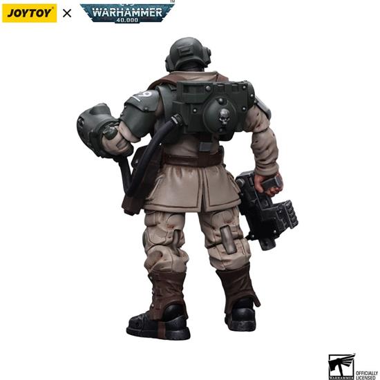 Warhammer: Astra Militarum Cadian Command Squad Veteran Sergeant with Power Fist Action Figure 1/18 12 cm