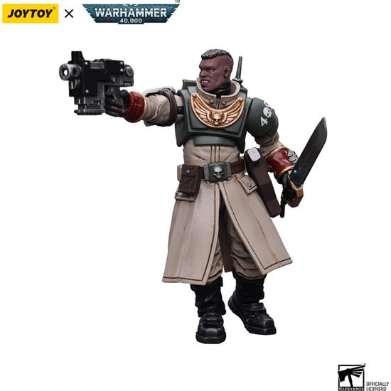 Warhammer: Astra Militarum Cadian Command Squad Commander with Power Sword  Action Figure 1/18 12 cm
