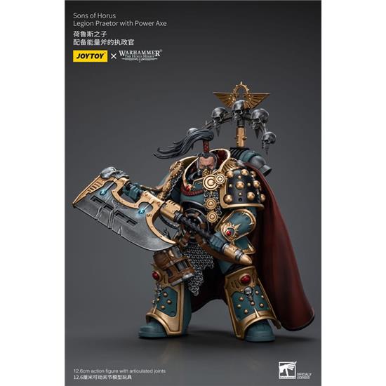Warhammer: Sons of Horus Legion Praetor with Power Axe Action Figure 1/18 12 cm