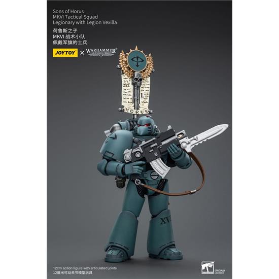 Warhammer: Sons of Horus MKVI Tactical Squad Legionary with Legion Vexilla Action Figure 1/18 12 cm