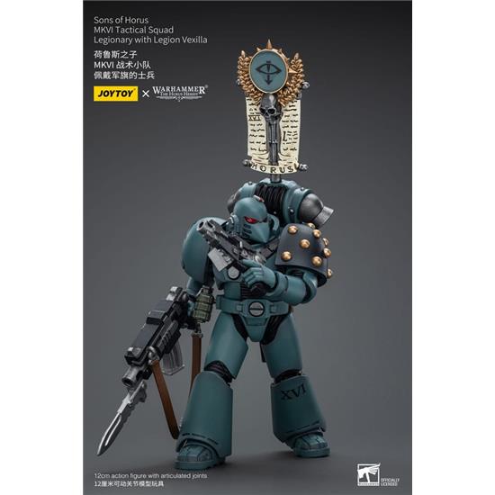 Warhammer: Sons of Horus MKVI Tactical Squad Legionary with Legion Vexilla Action Figure 1/18 12 cm