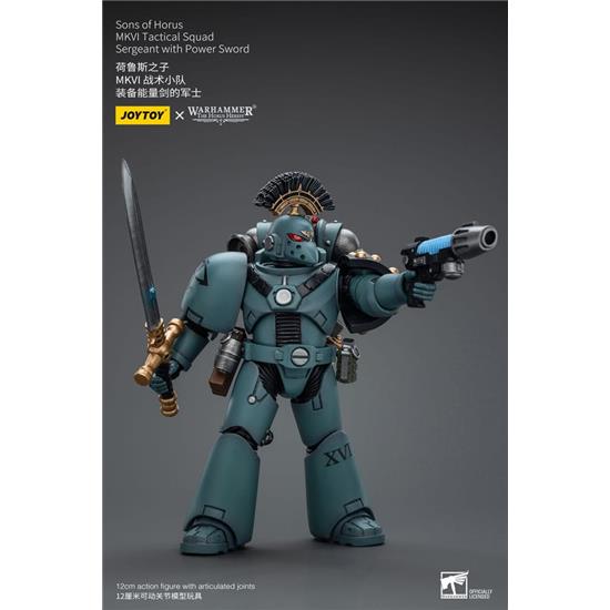 Warhammer: Sons of Horus MKVI Tactical Squad Sergeant with Power Sword Action Figure 1/18 12 cm
