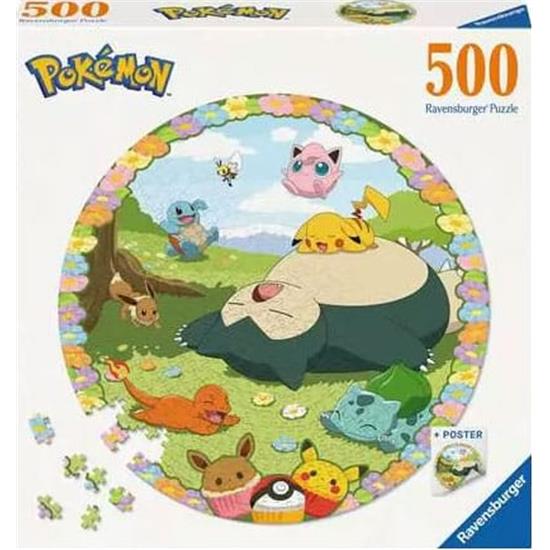 Pokémon: Snorlax i Blomster Eng Puslespil (500 brikker)