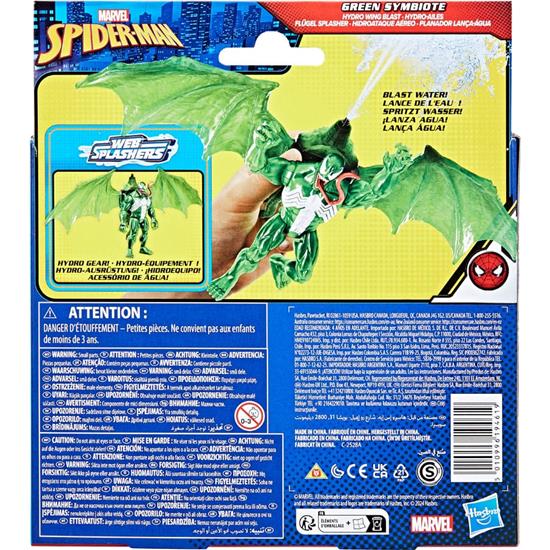 Spider-Man: Green Symbiote Hydro Wing Blast Epic Hero Series Web Splashers Action Figure 10 cm