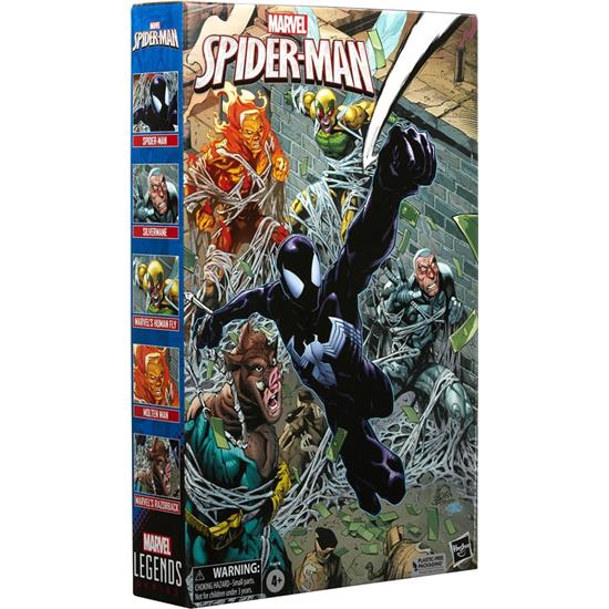 Spider-Man: Spider-Man, Silvermane, Human Fly, Molten Man, Razorback Legends Action Figursæt 5-Pak