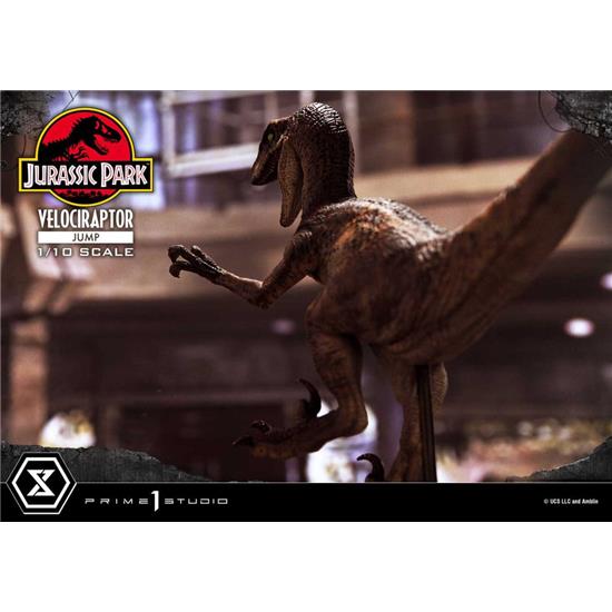 Jurassic Park & World: Velociraptor Jump Prime Collectibles Statue 1/10 21 cm