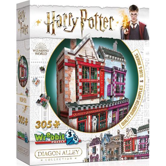 Harry Potter: Quality Quidditch Supplies & Slug & Jiggers Apothecary 3D Puslespil