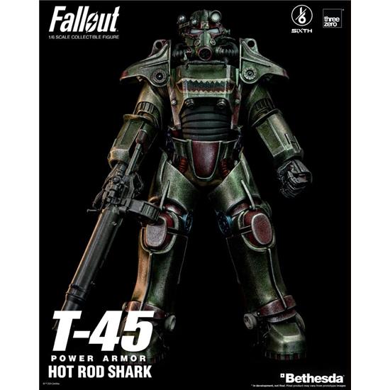 Fallout: T-45 Hot Rod Shark Power Armor FigZero Action Figure 1/6 37 cm