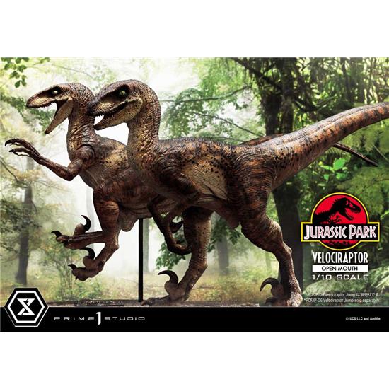 Jurassic Park & World: Velociraptor Open Mouth Prime Collectibles Statue 1/10 19 cm