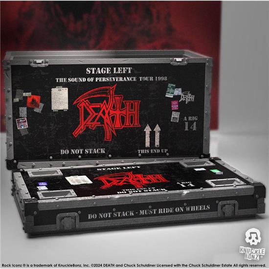 Death: Death Rock Ikonz On Tour Road Case and Stage Backdrop Set The Sound of Perseverance Tour 1998