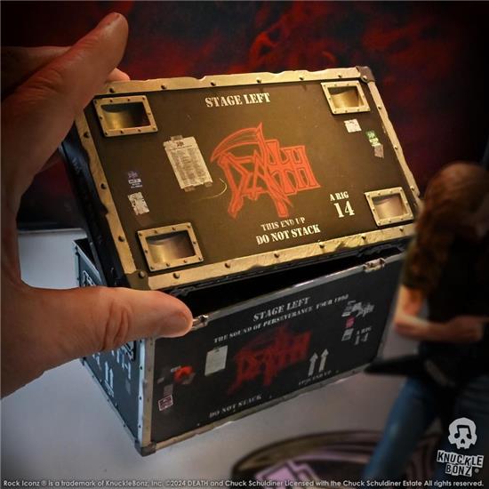 Death: Death Rock Ikonz On Tour Road Case and Stage Backdrop Set The Sound of Perseverance Tour 1998