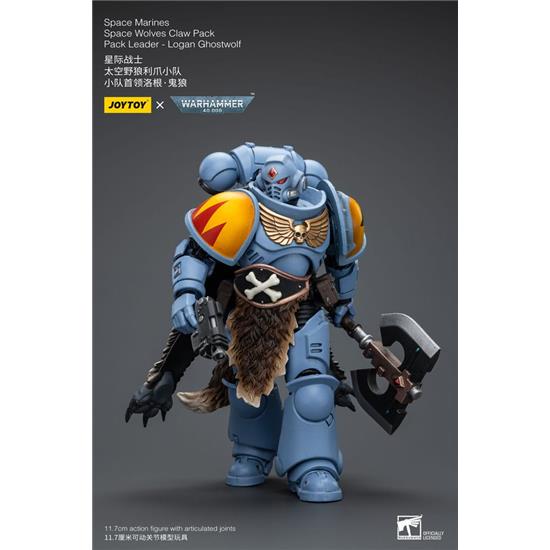 Warhammer: Space Marines Wolves Claw Pack Pack Leader - Logan Ghostwolf Action Figure 1/18 12 cm